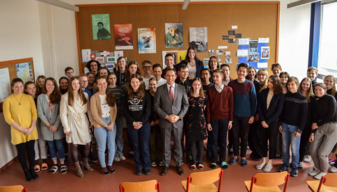 Návštěva francouzského velvyslance na našem gymnáziu