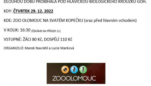 Večerní vánoční prohlídka ZOO Olomouc