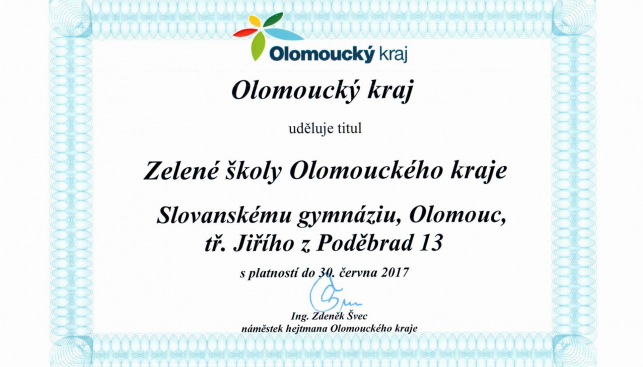 Zelená škola Olomouckého kraje