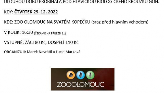 Večerní vánoční prohlídka ZOO Olomouc